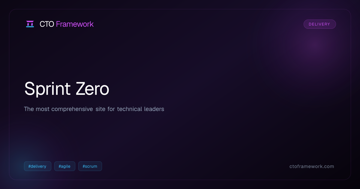 Sprint Zero - CTO Framework