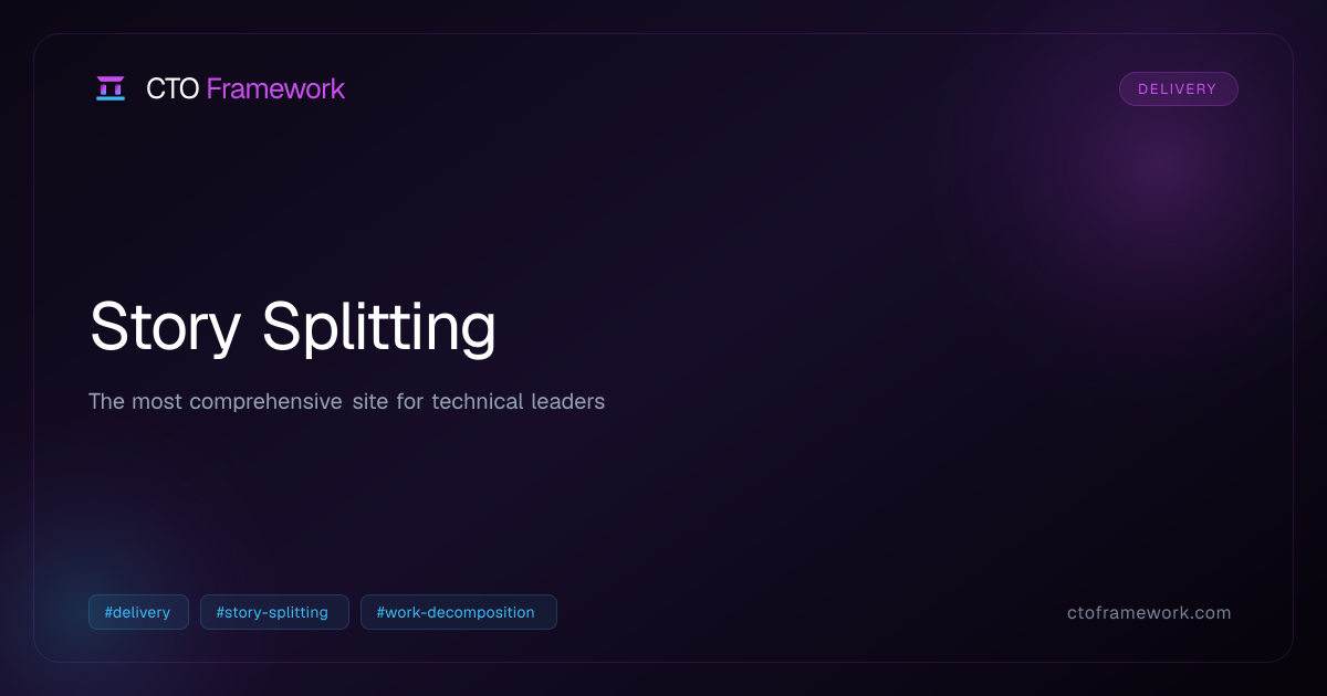 Story Splitting - CTO Framework